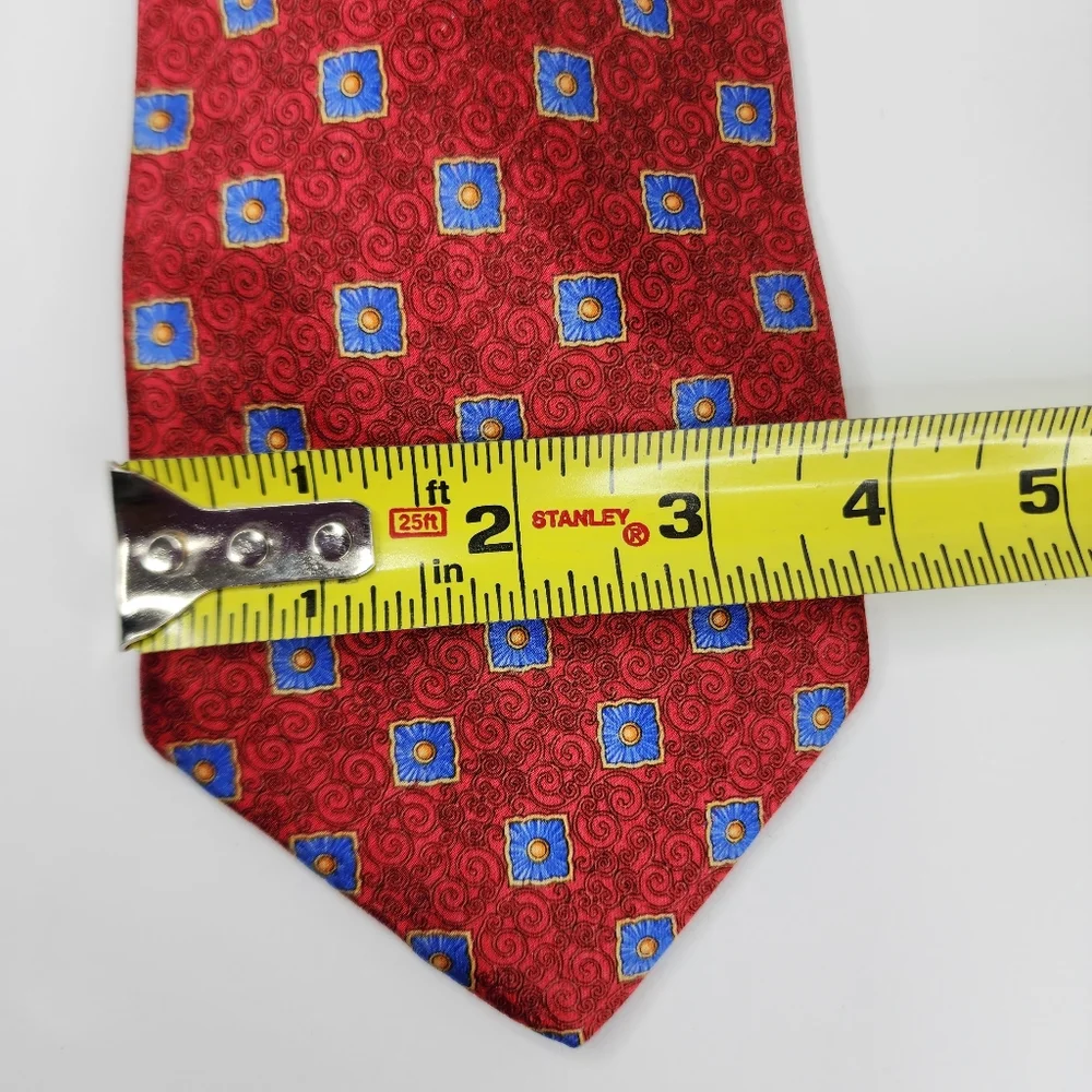 FABERGE Red & Blue Silk Tie.